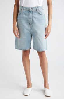 LOULOU DE SAISON Isu Organic Cotton Denim Shorts