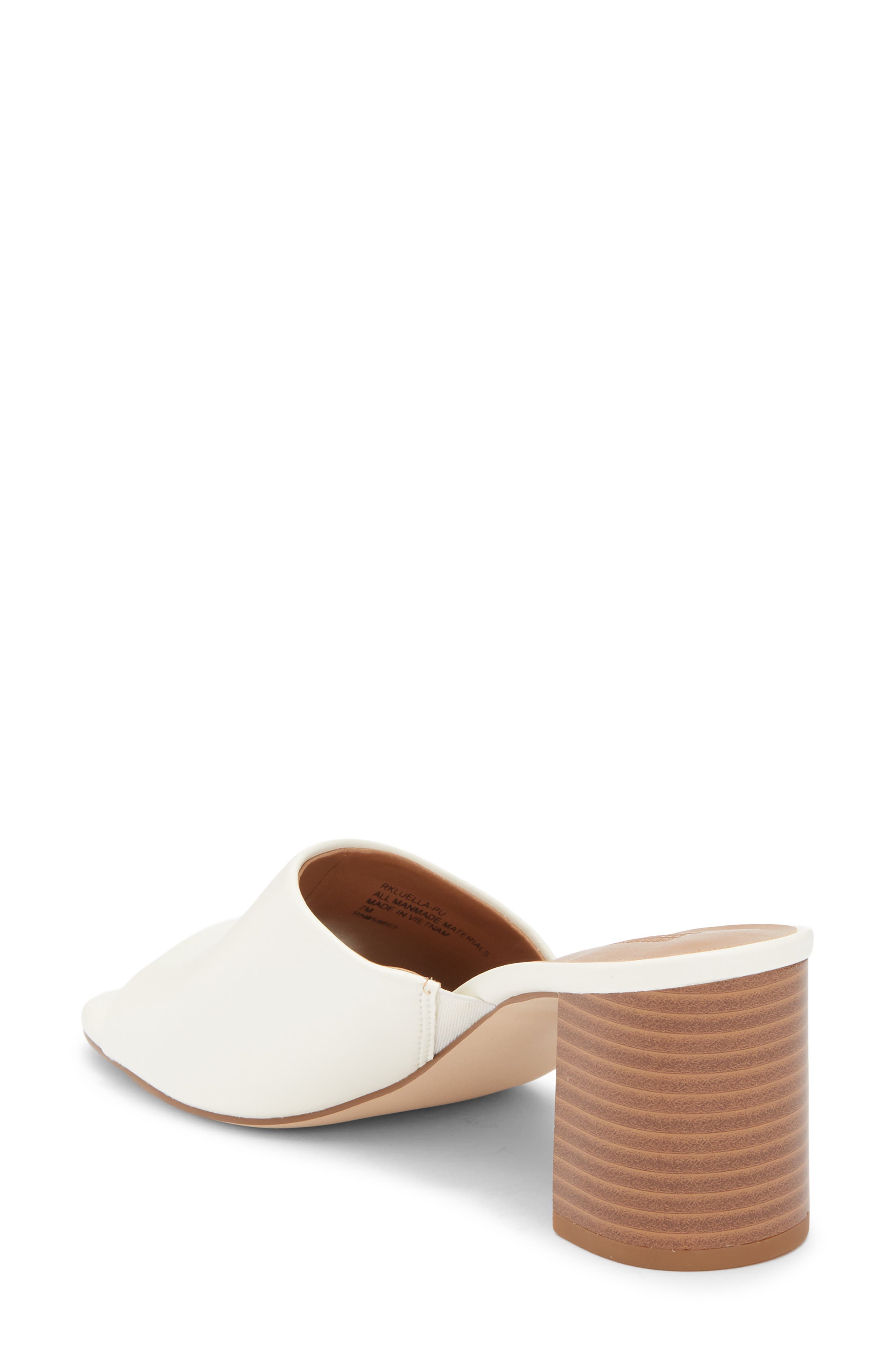 Luella Block Heel Slide Sandal, Alternate, color, IVORY VANILLA