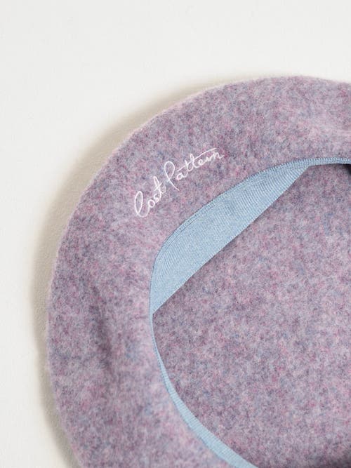 Lost Pattern Nyc "bon Chic" Wool Beret In Pink