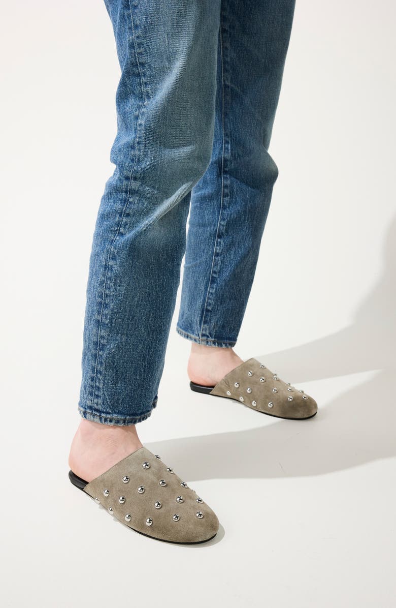 Yosi Samra Zoe Studded Mule, Alternate, color, Taupe