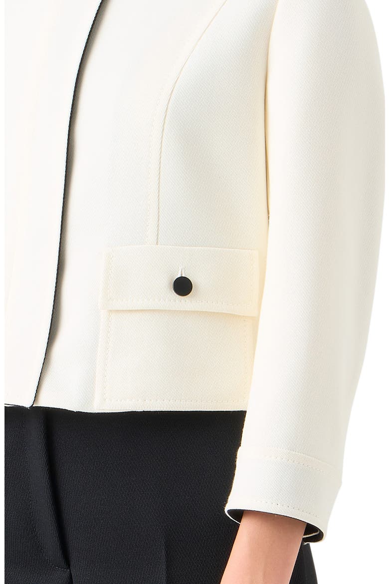 CROPPED JACKET, Alternate, color, CREAM-BLACK