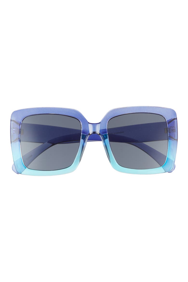 Oversize Square Sunglasses, Main, color, TURQUOISE