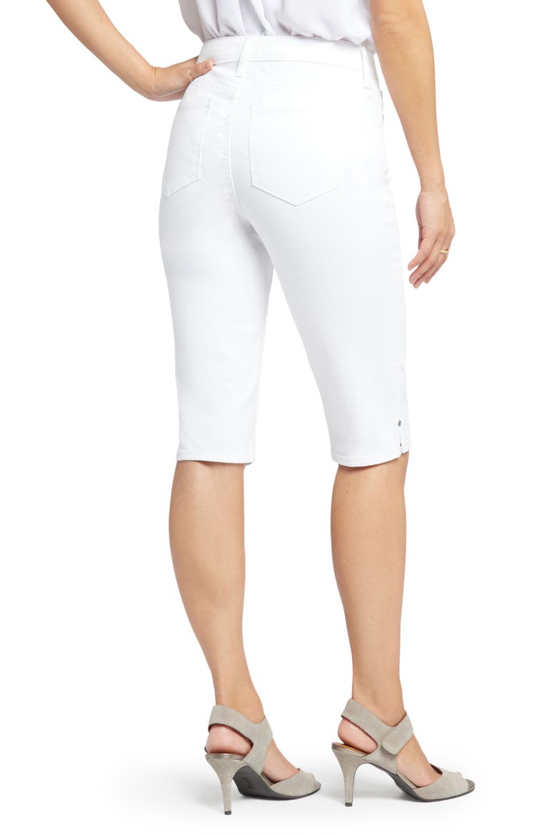 Side Slit Capri Bike Shorts, Alternate, color, OPTIC WHITE