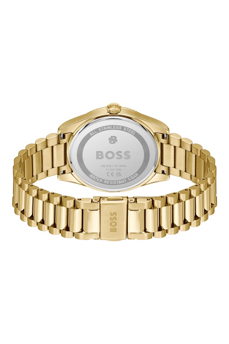 Cheswick Goldtone Bracelet Watch, 40mm, Alternate, color, BLACK