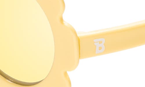 Babiators Kids' Polarized Mirrored Flower Shaped Sunglasses In Yellow