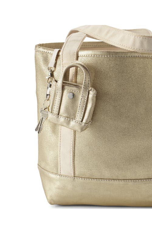 Lands' End Mini Canvas Tote Charm In Gold