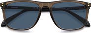 Polaroid 55mm Polarized Rectangular Sunglasses
