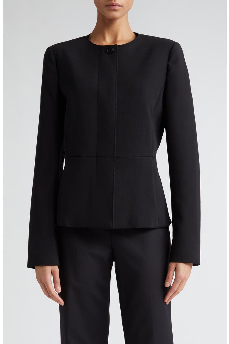 Pepli Stretch Virgin Wool Jacket, Main, color, BLACK