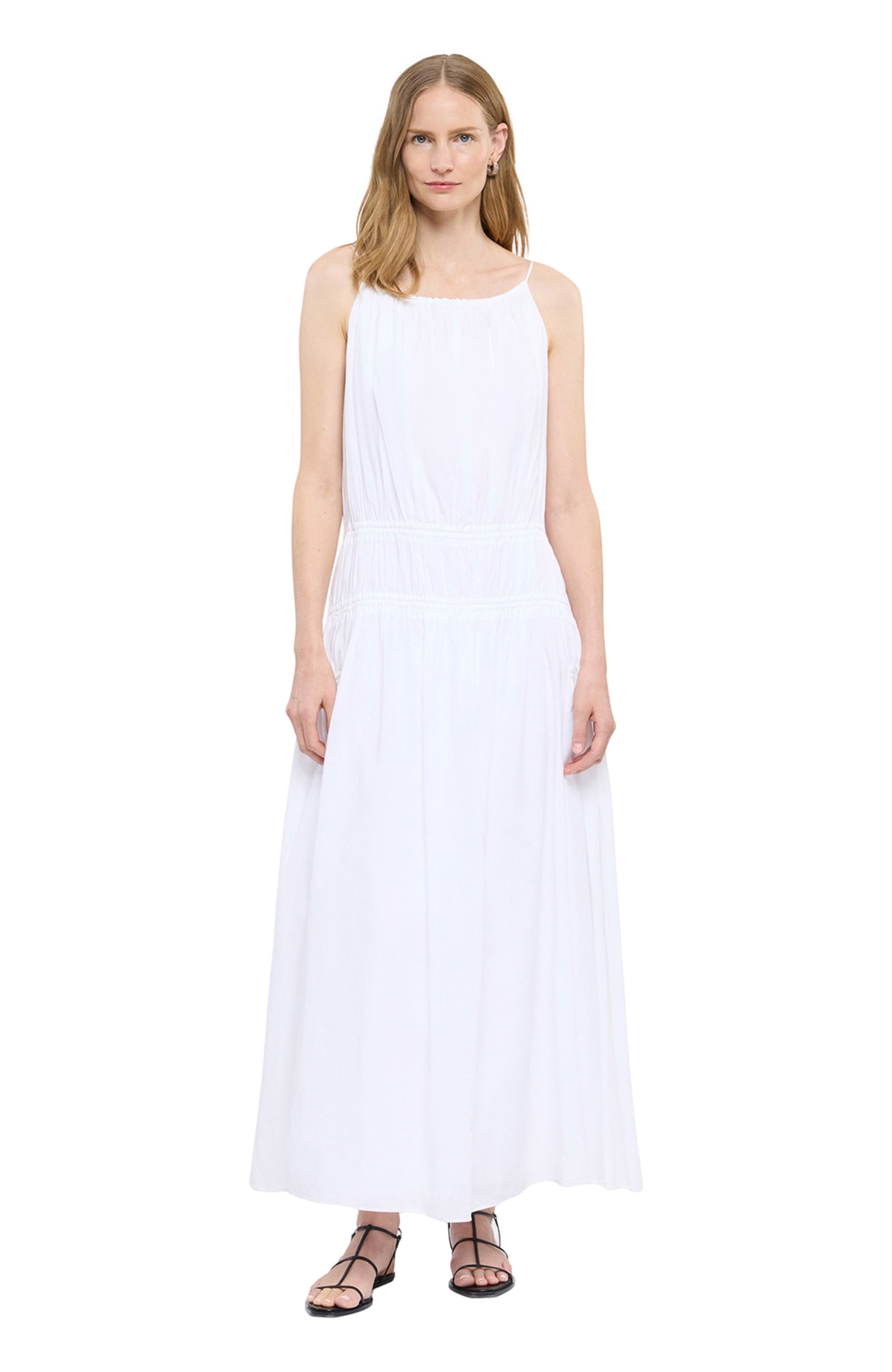 Gathered Scoop Back Dress
