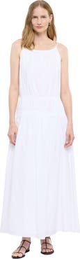 Another Tomorrow Gathered Scoop Back Dress