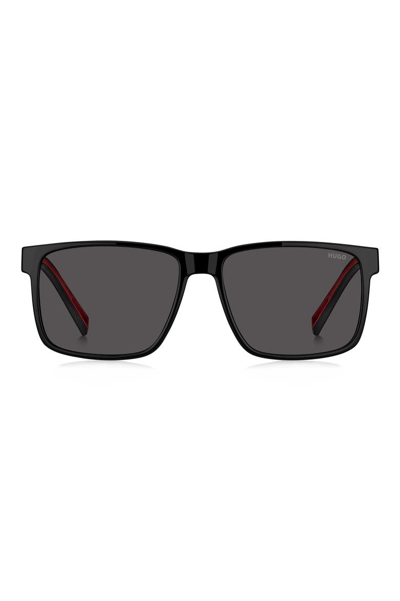 57mm Navigator Sunglasses, Main, color, BLACK/ GREY