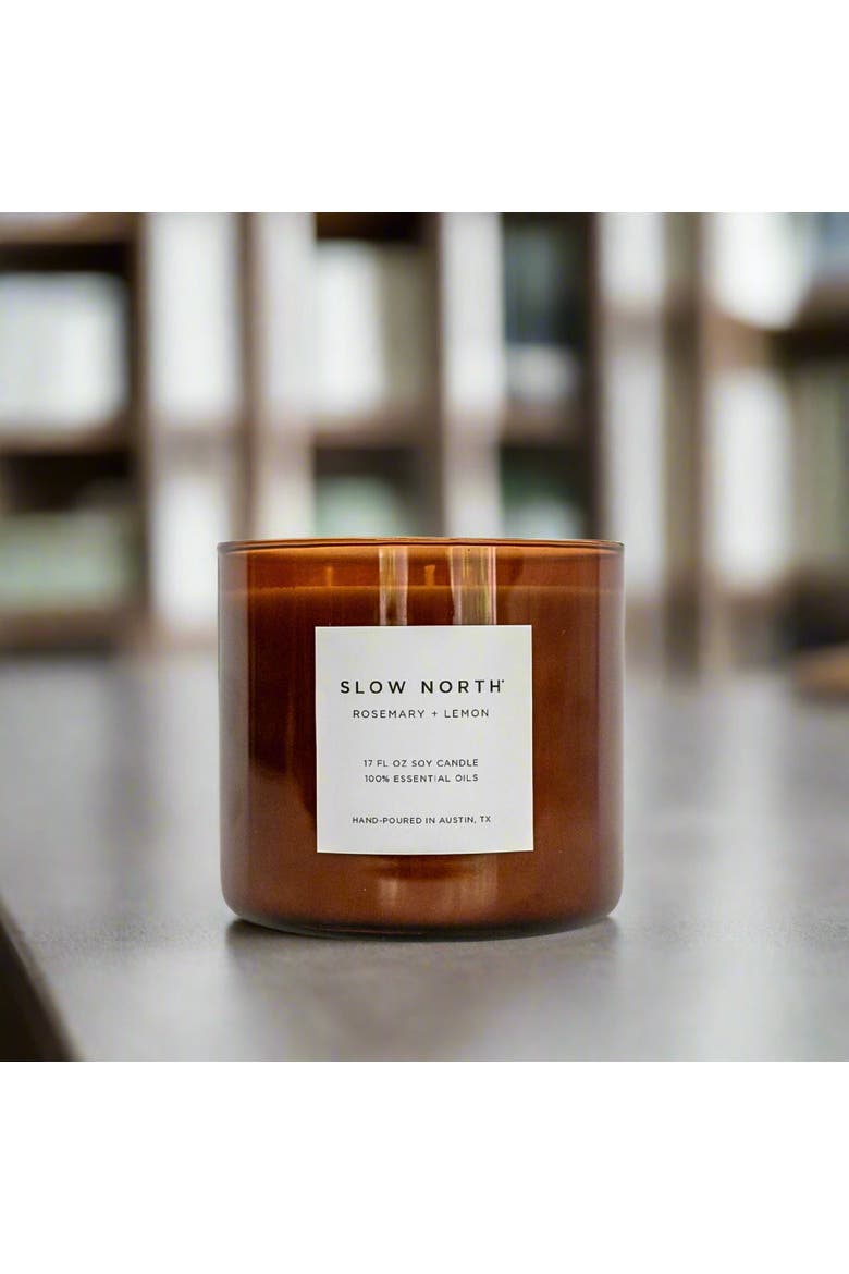 Rosemary + Lemon - Signature 3-Wick Candle, Main, color, Brown