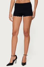 EDIKTED Maizy Scalloped Knit Microshorts