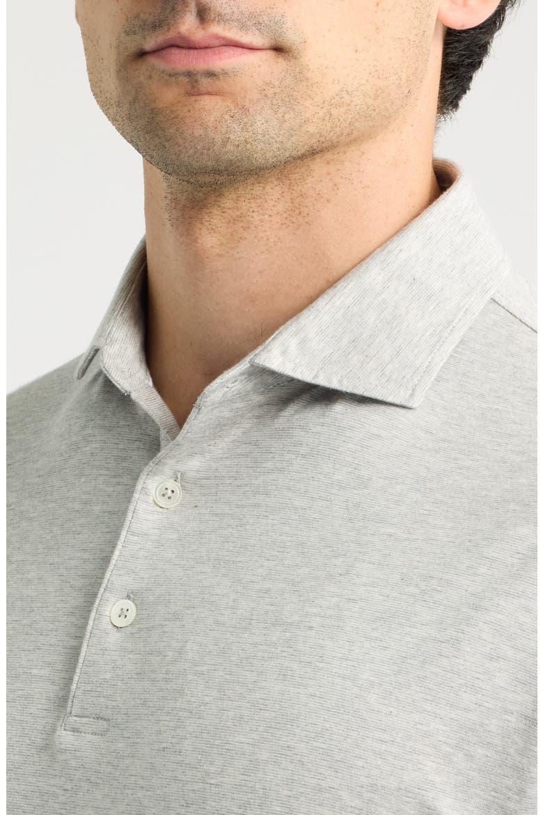 Crown Crafted Excursionist Flex Microstripe Polo, Alternate, color, GALE GREY