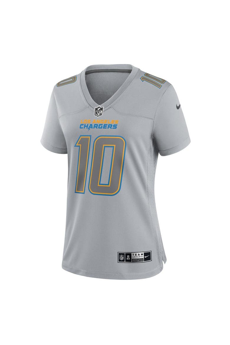 Women's Nike Justin Herbert Gray Los Angeles Chargers Atmosphere Fashion Game Jersey, Alternate, color, Gray