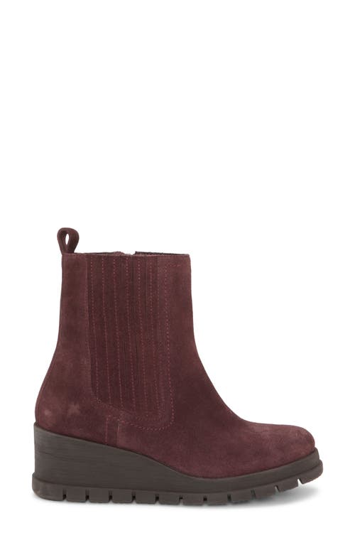 Lucky Brand Sondruh Platform Wedge Bootie In Burgundy