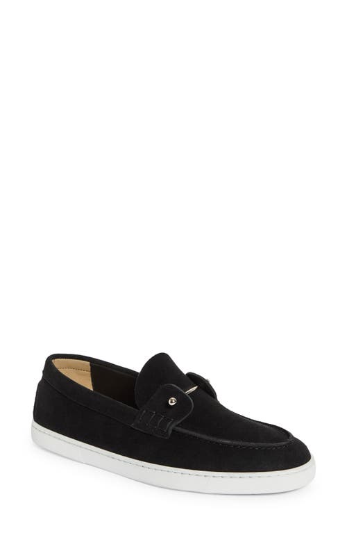 Christian Louboutin Chambeliboat Loafer in Black Suede 