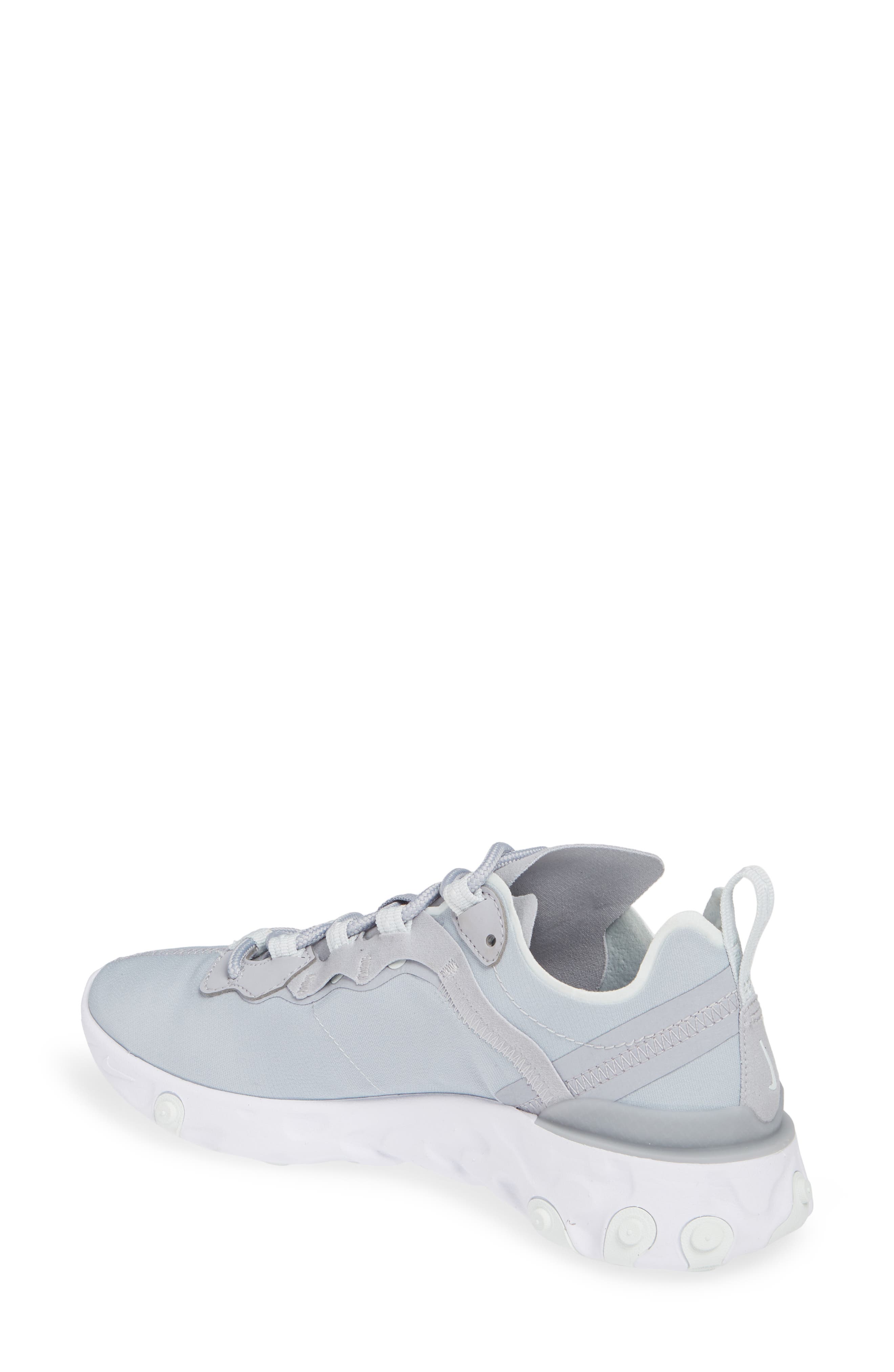 React Element 55 Sneaker, Alternate, color, WOLF GREY/ GHOST AQUA/ WHITE