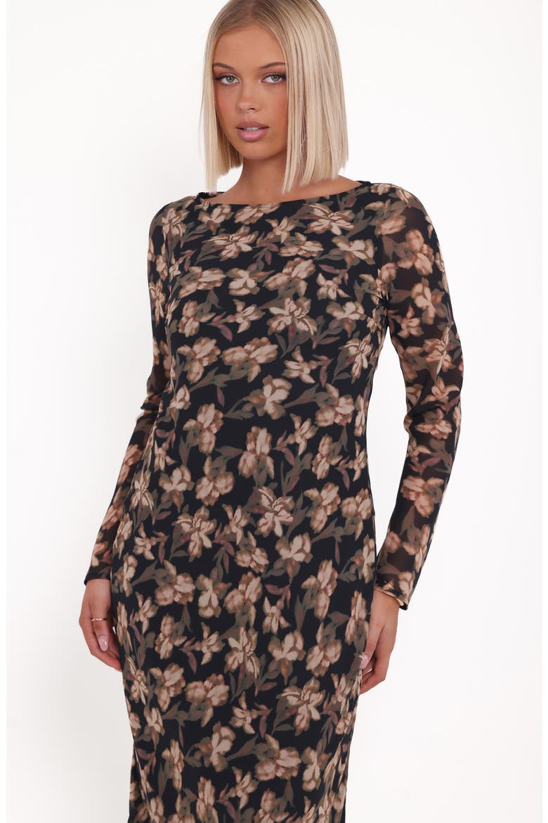 Joran Floral Long Sleeve Dress, Alternate, color, FIRED BLOOM