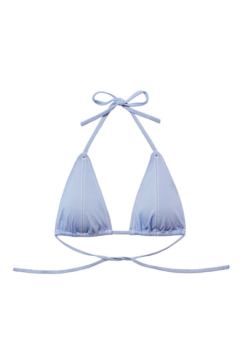 Modern Slider Triangle Bikini Top, Alternate, color, CAROLINA BLUE