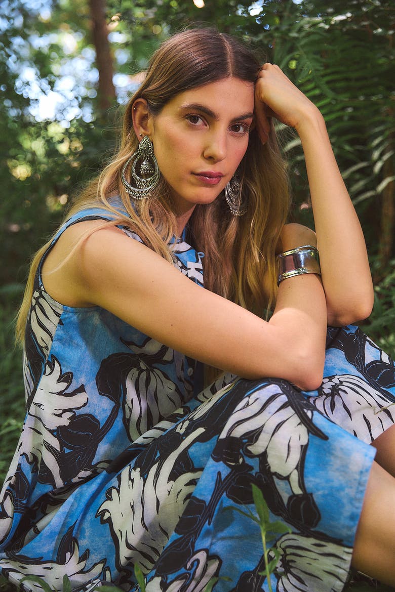 Devina Dress, Alternate, color, Blue Hana