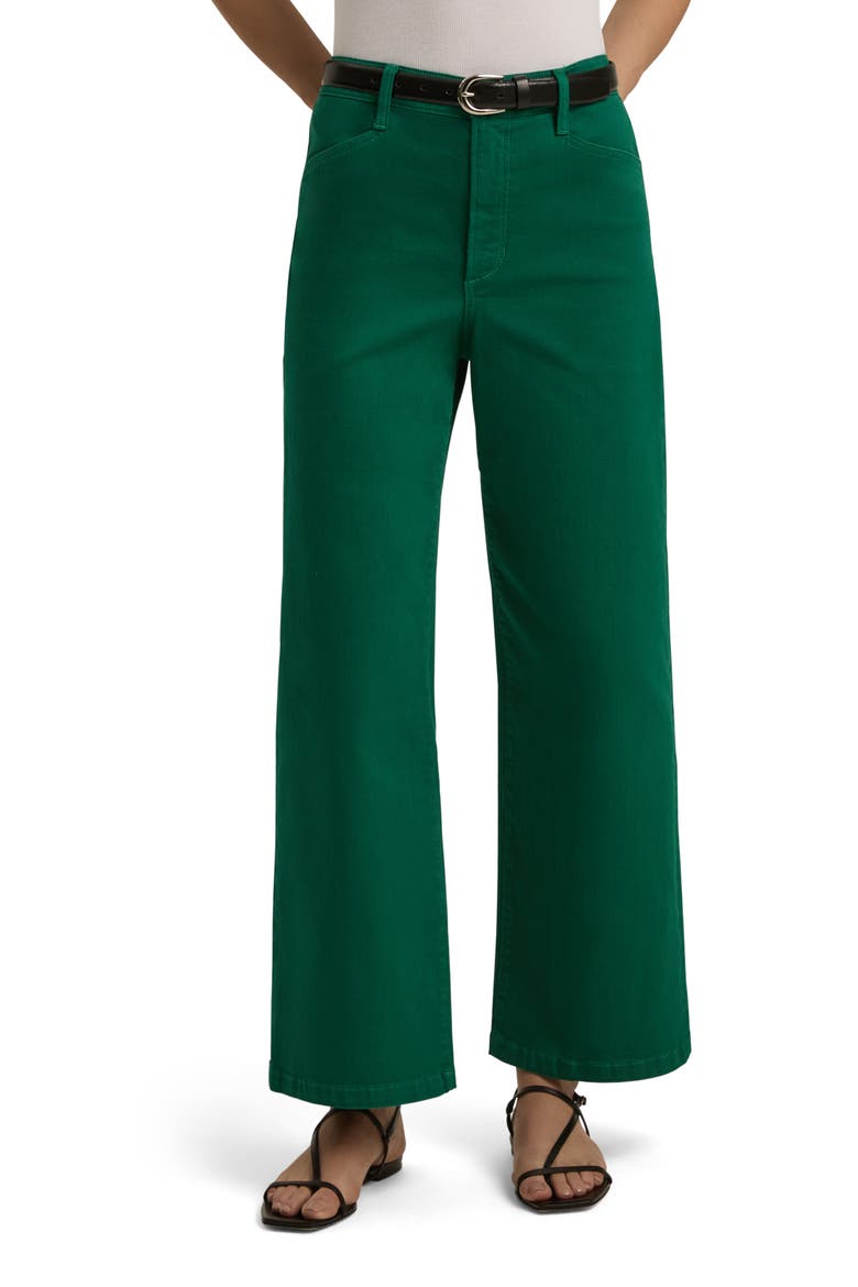 The Mischa Super High Waist Wide Leg Jeans, Main, color, EMERALD