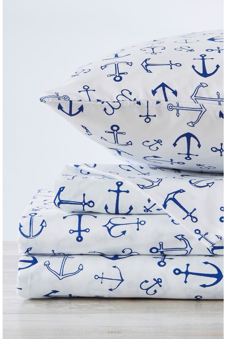 Coastal Microfiber Sheet Set, Alternate, color, ANCHOR