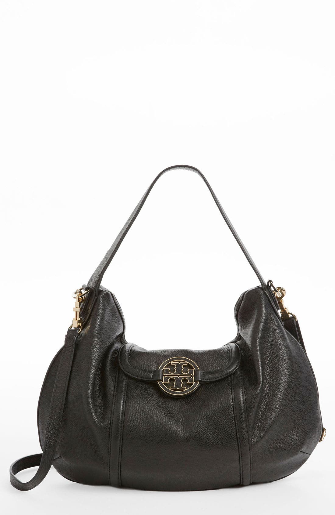 Tory Burch 'Amanda' Leather Crossbody Hobo, Main, color, 