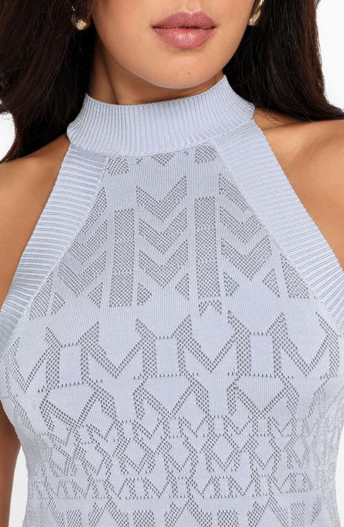 Marciano Billie Monogram Pointelle Sleeveless Mock Neck Sweater