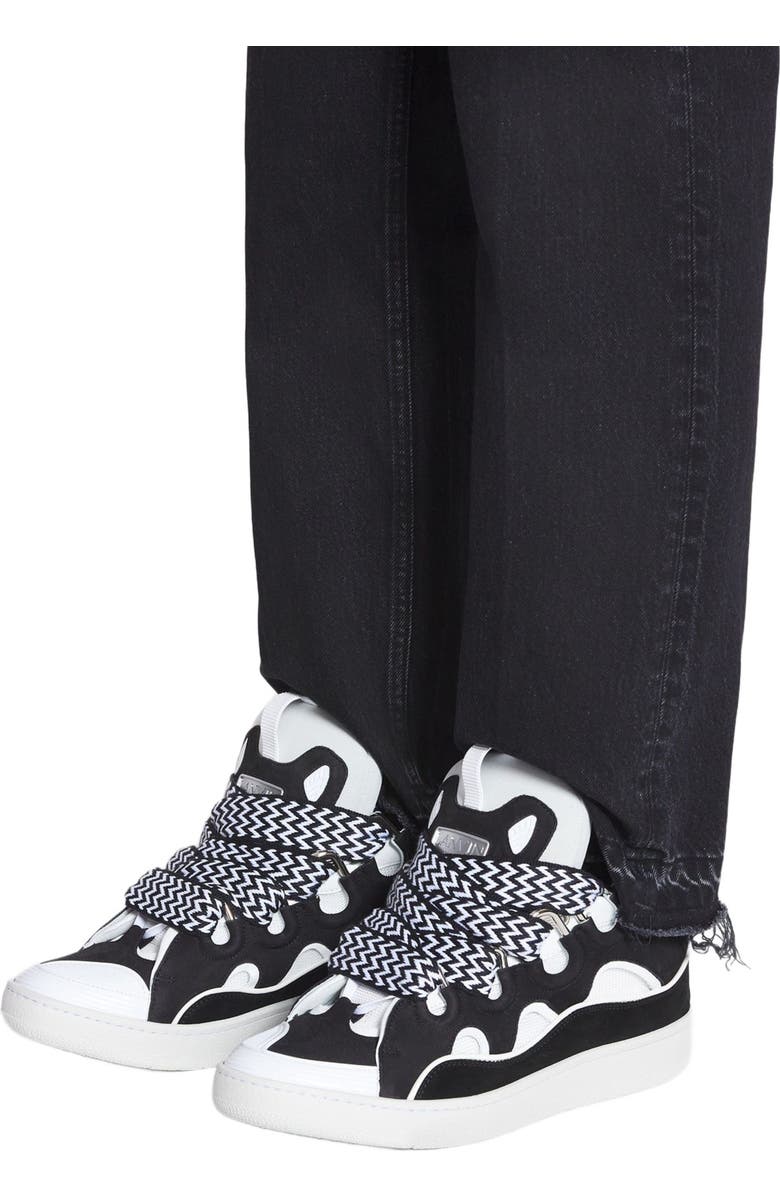 Lanvin LEATHER CURB SNEAKERS, Alternate, color,