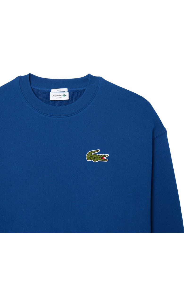Lacoste Loose Fit Cotton French Terry Sweatshirt, Alternate, color, Globe
