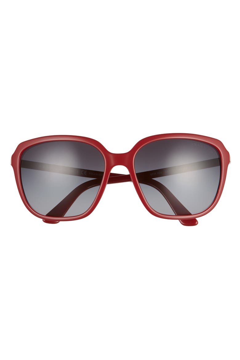 58mm Polarized Sunglasses, Alternate, color, RED/ POLAR GREY GRADIENT