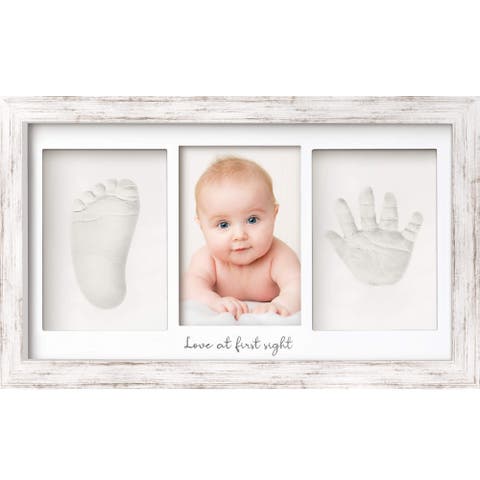 Baby Handprint & Footprint Keepsake Duo Frame