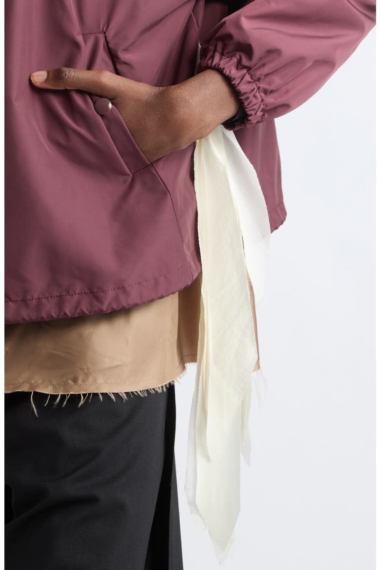 Mixed Media Jacket, Alternate, color, BORDEAUX