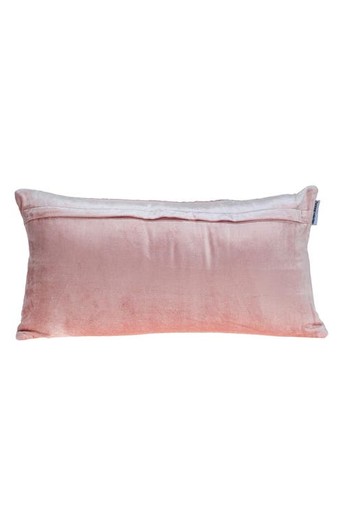 Parkland Collection Tufted Velvet Oblong Throw Pillow In Pink
