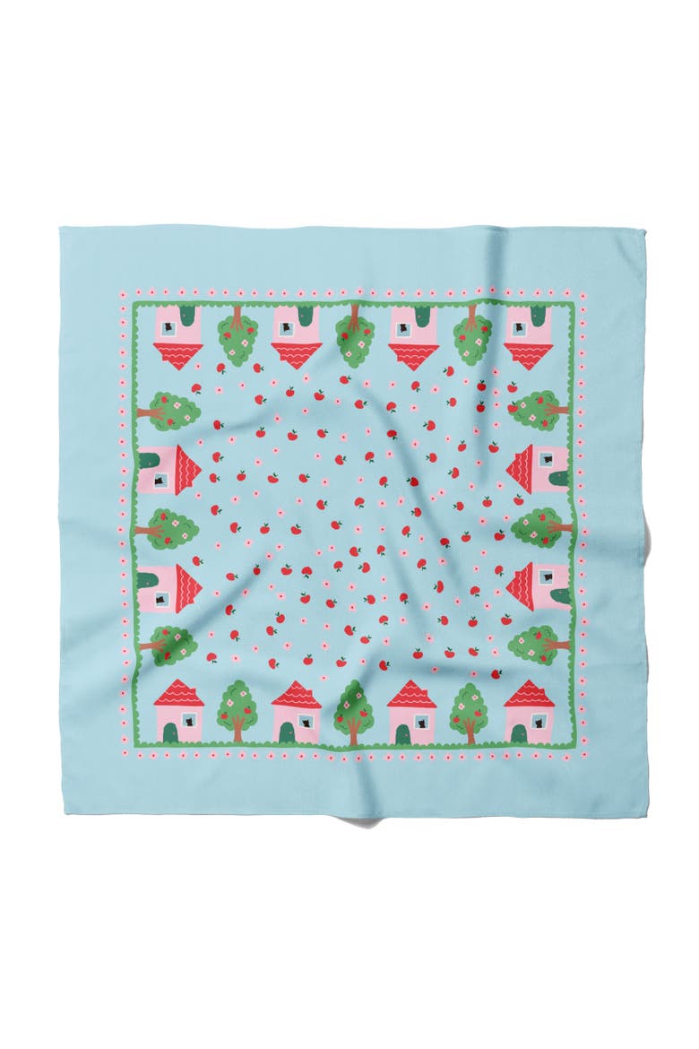 House Silk Medium Square Scarf, Main, color, Blue