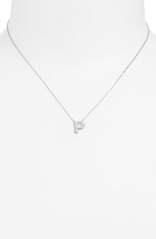 Leith Cubic Zirconia Initial Pendant Necklace