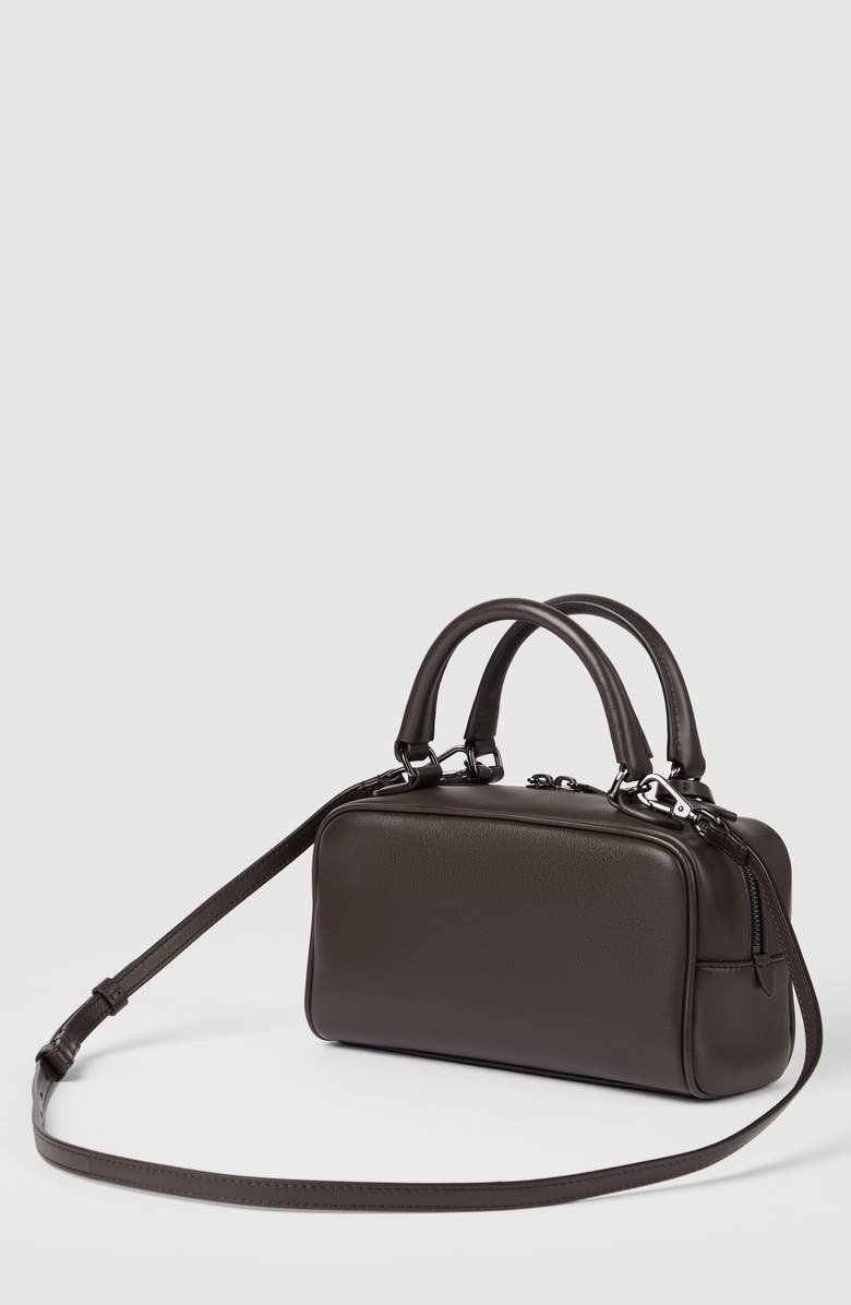 Brunello Cucinelli Small nappa Boston Explorer bag, Alternate, color, Rust Brown