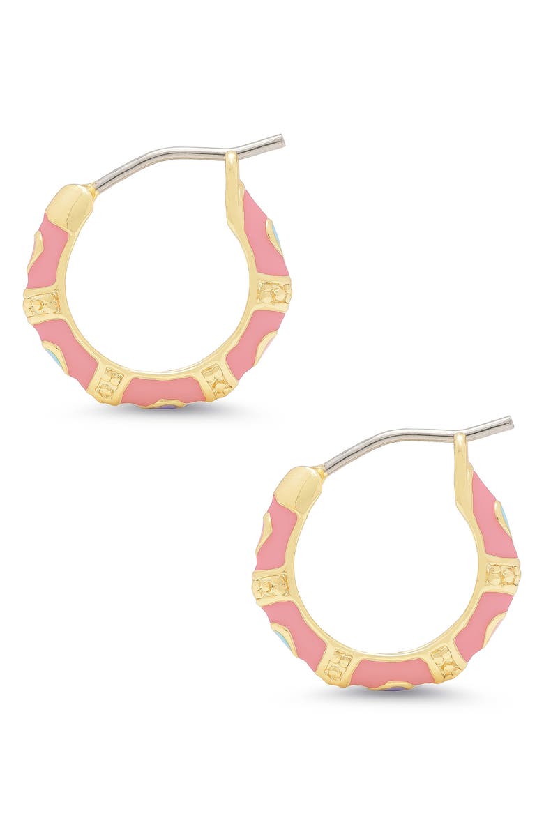 Lily Nily Kids' Flower Hoop Earrings, Alternate, color, Pink