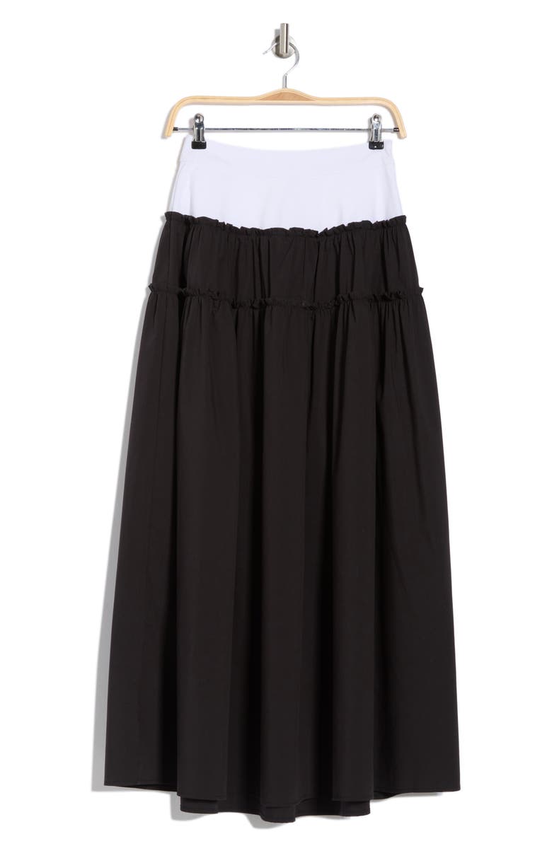 BY DESIGN Angel Maxi Skirt, Alternate, color, White/ Black