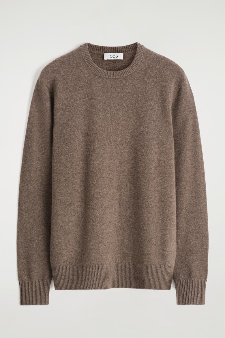 Seamless Cashmere Crew-Neck Sweater, Alternate, color, DARK UNDYED
