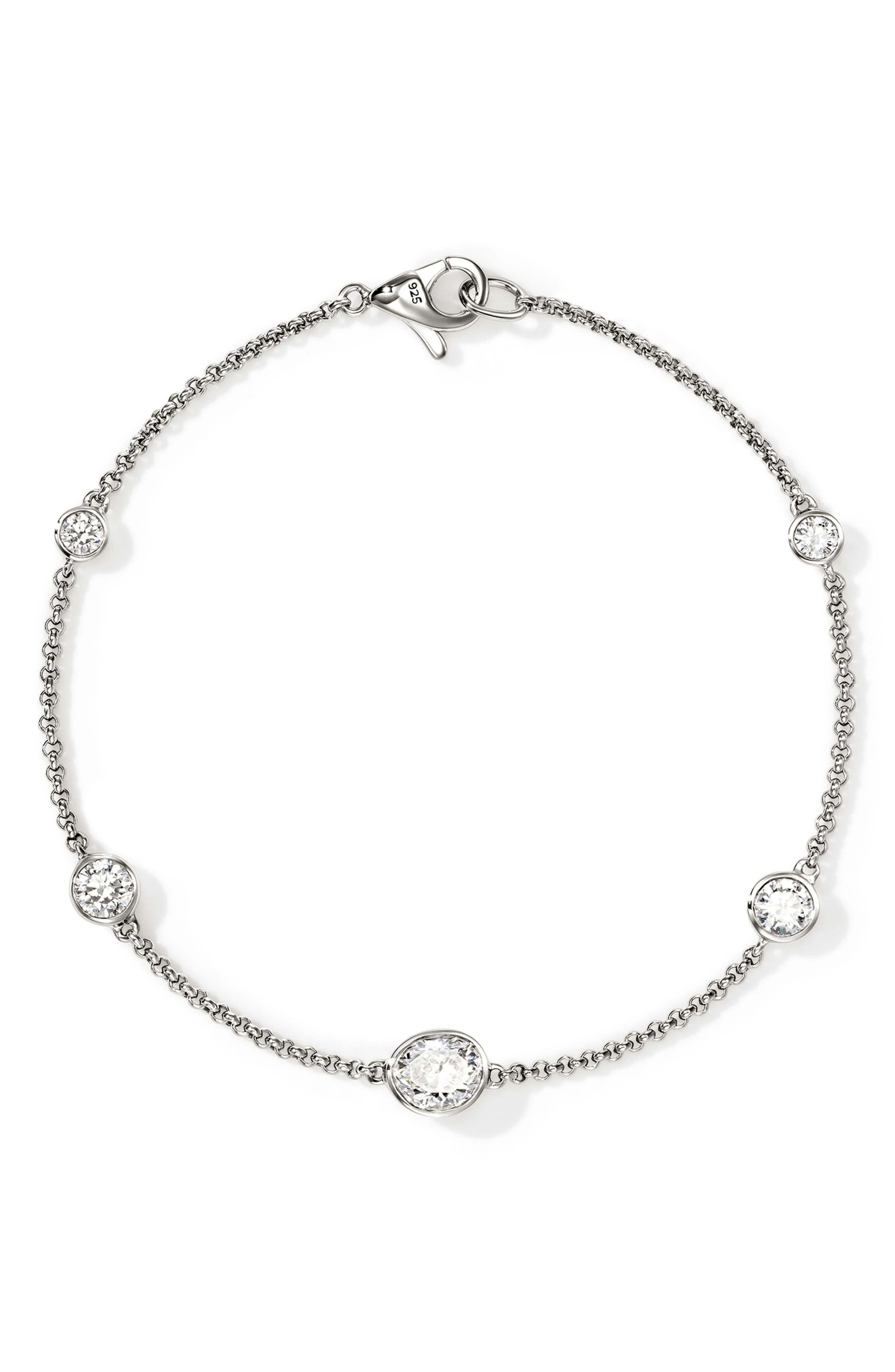 John Hardy Lovestruck™ Lab Grown Diamond Station Bracelet In Silver