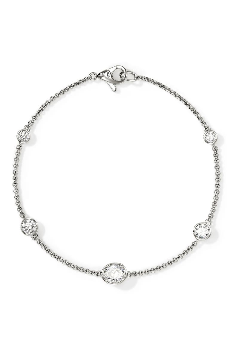 JH Lovestruck™ Station Bracelet, Sterling Silver, Lab-Grown Diamonds, 1.45TCW, Main, color, SILVER