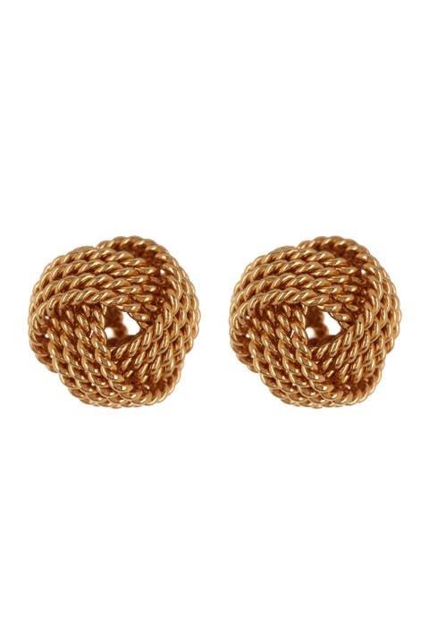 Textured Knot Stud Earrings