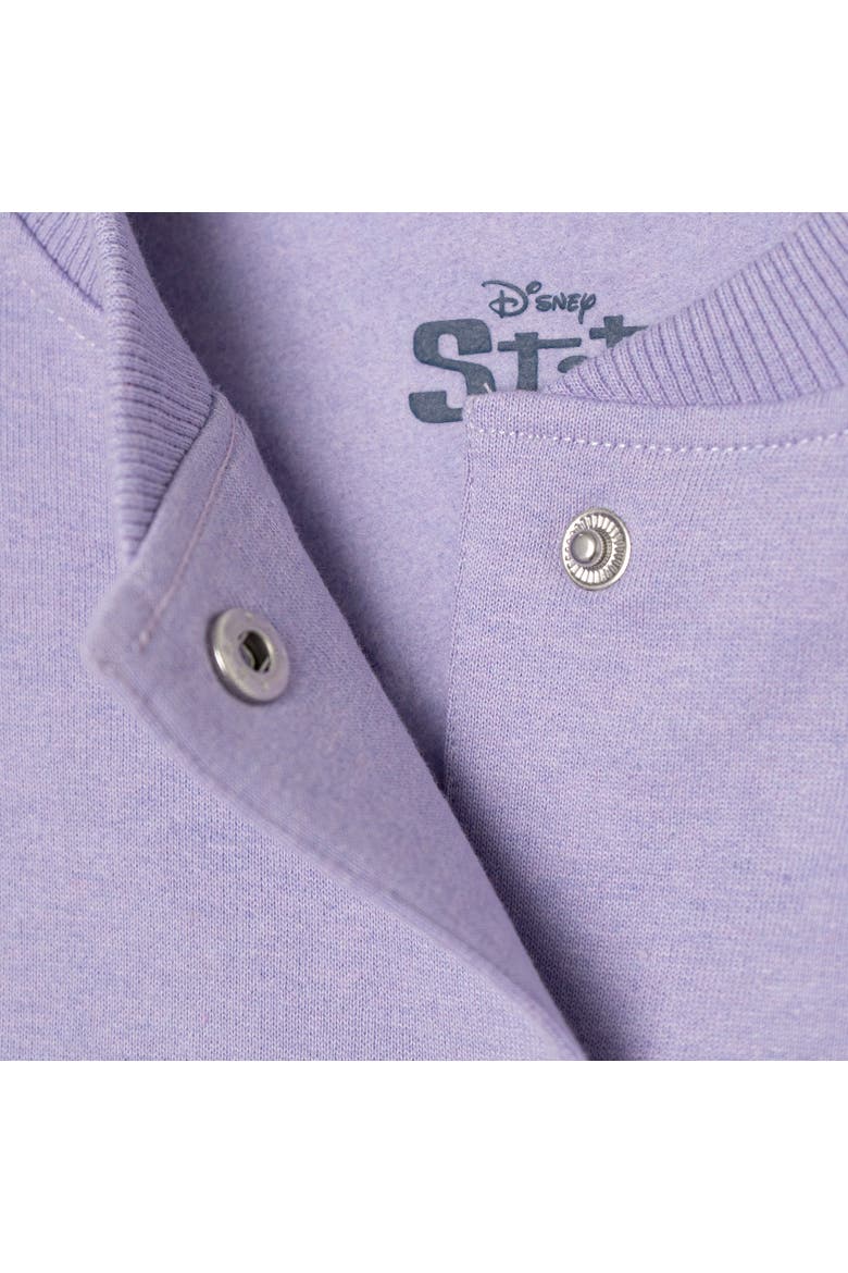 Lilo & Stitch Fleece Varsity Jacket and Joggers Set, Alternate, color, Purple Stitch