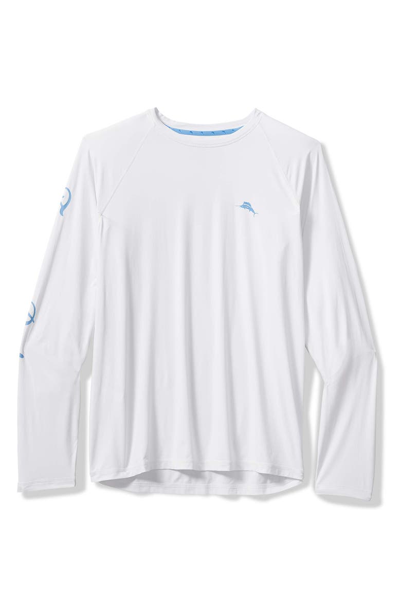 Tommy Bahama Chill Time Surf IslandZone<sup>®</sup> Long Sleeve Rashguard, Main, color, White