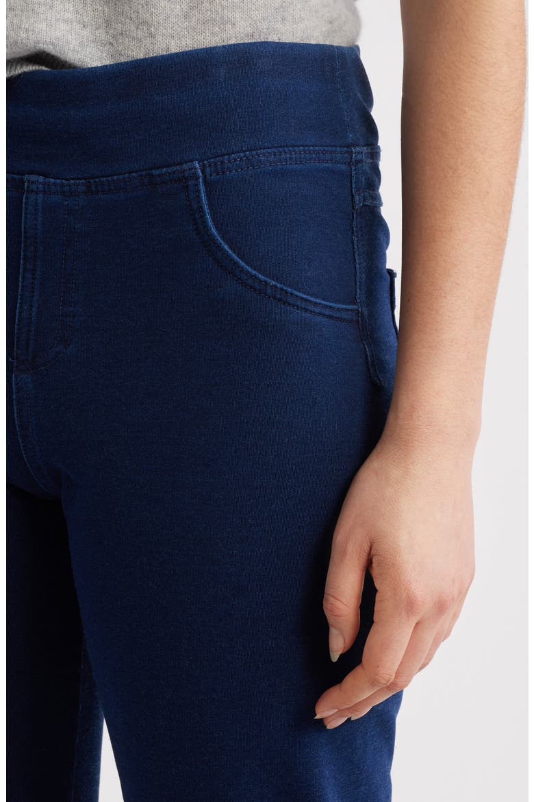 Game Changing High Waist Straight Leg Denim Leggings, Alternate, color, DARK RINSE WASH