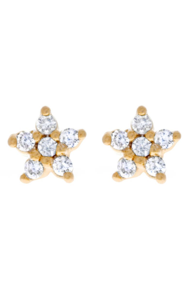 Girls Crew Teeny Tiny Star Studs, Main, color, Gold