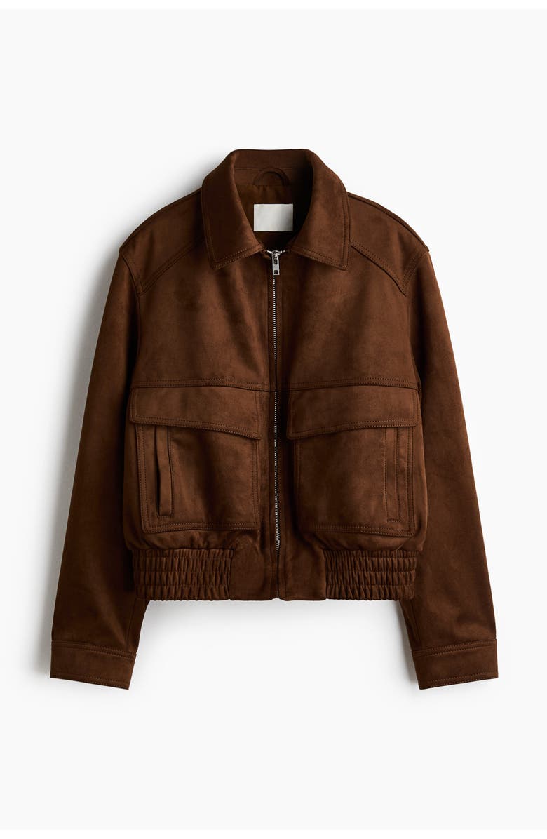 H&M Coated jacket, Alternate, color, Brown