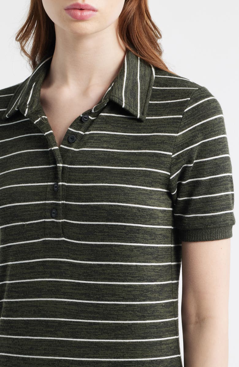 rag & bone The Knit Stripe Polo Dress, Alternate, color, 